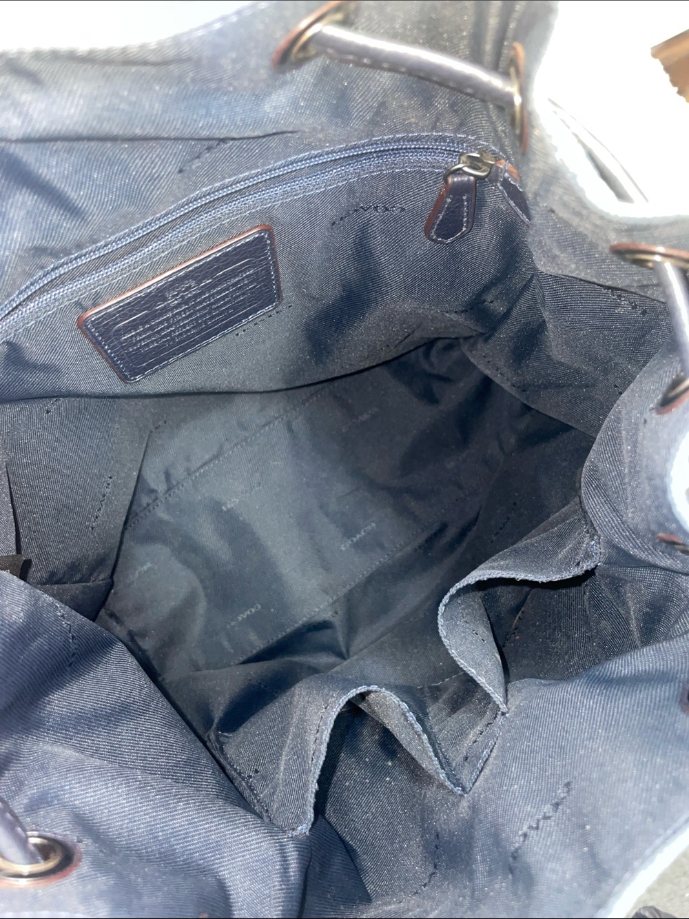 Coach Denim Turnlock Rucksack - Picture 12 of 15